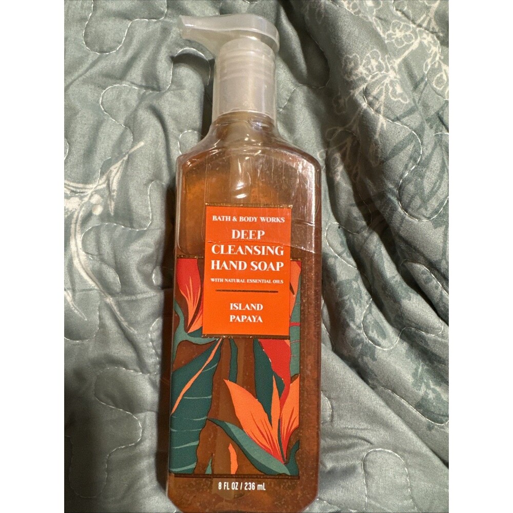 Bath & Body Works Island Papaya Deep Cleansing Hand Soap – NEW & SEALED
